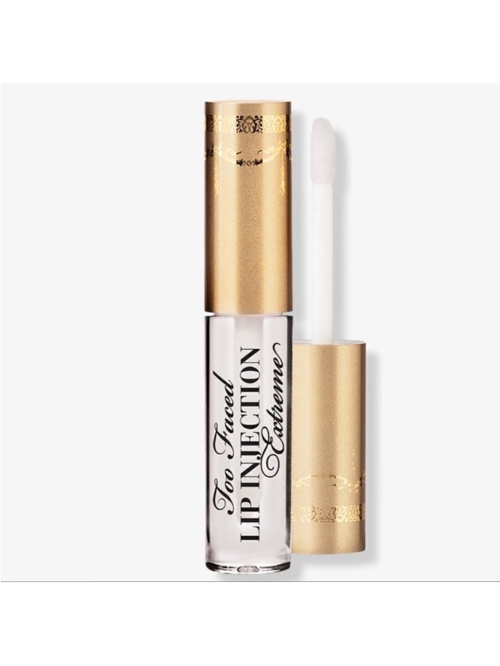 Too Faced Lip Injection Extreme Gloss - Clear, NIB Travel Size